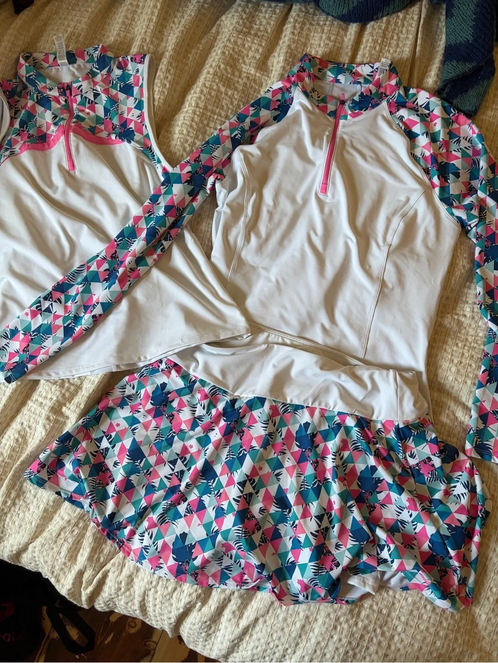 Kyodan Golf Athletic Set Long Sleeve Tank, And Skirt